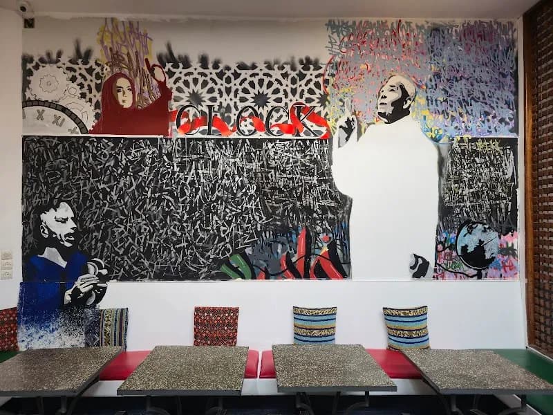 View of Café Clock Gueliz in Gueliz, MS