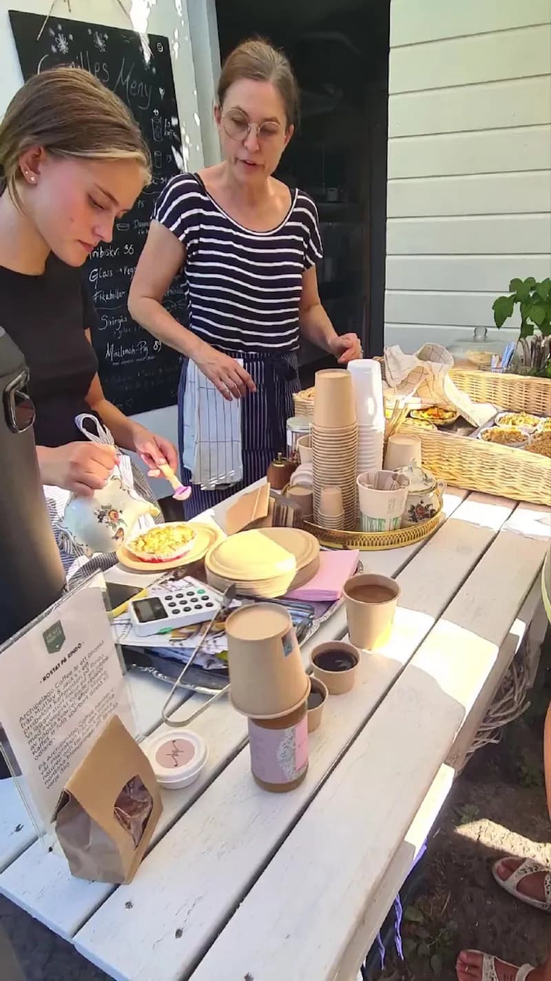 View of Café Kringlan Söder in Vaxholm, Stockholm