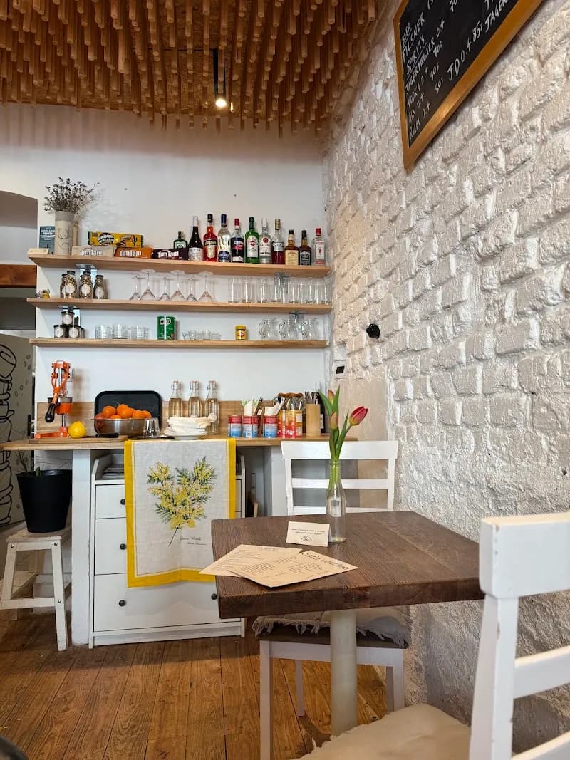 View of Café Pavlina in Vinohrady, CZ