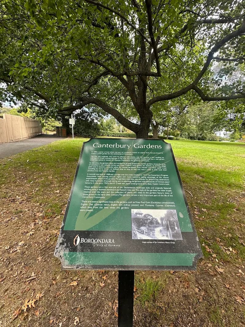 View of Canterbury Gardens in Kew, VIC