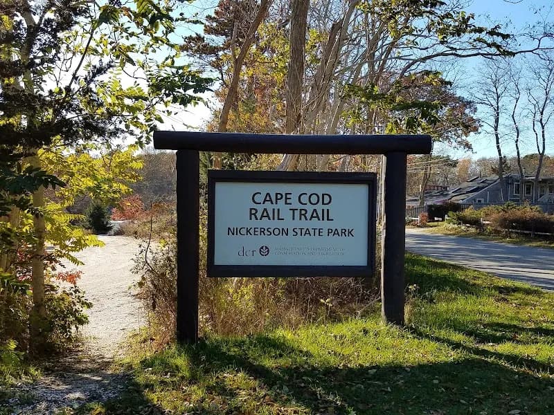 View of Cape Cod Rail Trail in Cape Cod, MA