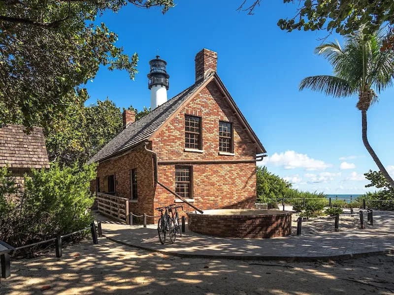 View of Cape Florida Lighthouse in Key Biscayne, FL