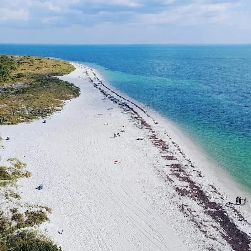 View of Cape Florida Lighthouse in Key Biscayne, FL