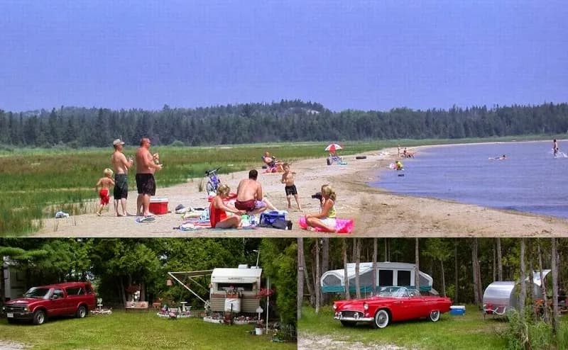 View of Castle Rock Lakefront Campark in Cheboygan, MI