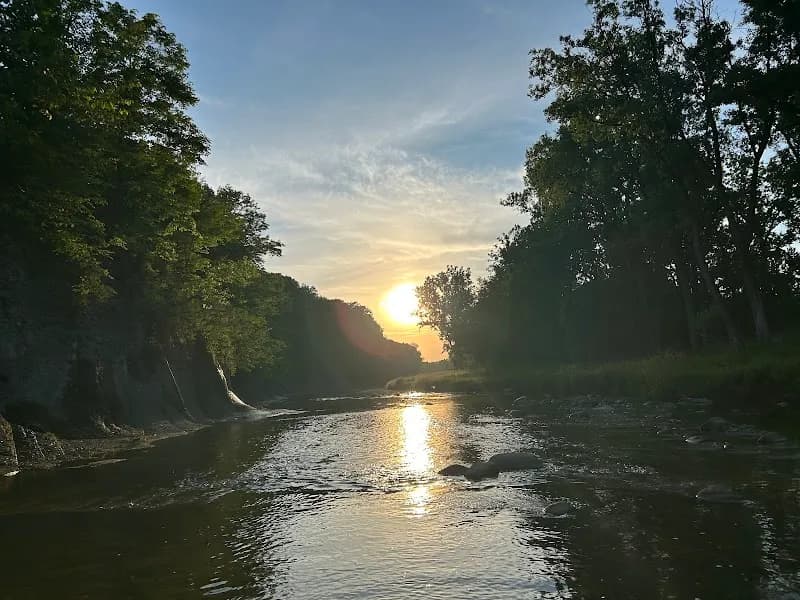 Cazenovia Creek river in West Seneca, NY