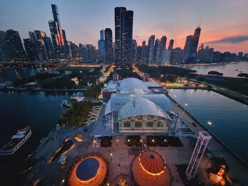 View of Centennial Wheel in Chicago, IL