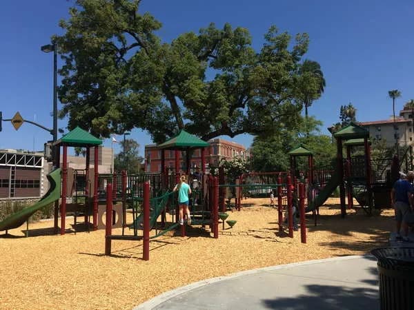 View of Central Park in Pasadena, CA