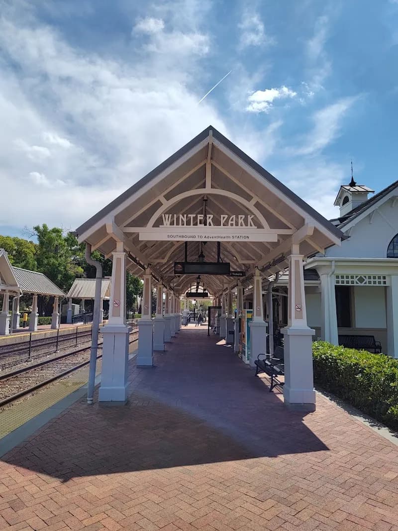 View of Central Park in Winter Park, FL