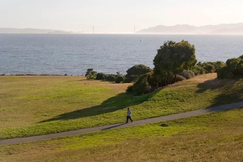 View of Cesar Chavez Park in Berkeley, CA
