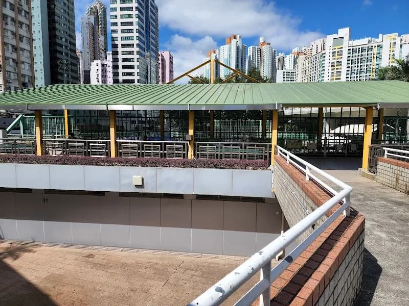 View of Chai Wan Road Playground in Shau Kei Wan, HK