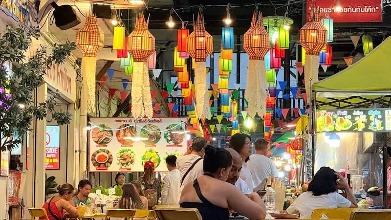 View of Chiang Mai Night Bazaar in Chiang Mai, CM