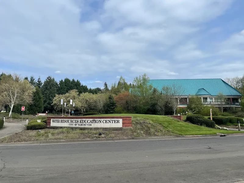 View of City of Vancouver Water Resources Education Center in Vancouver, WA
