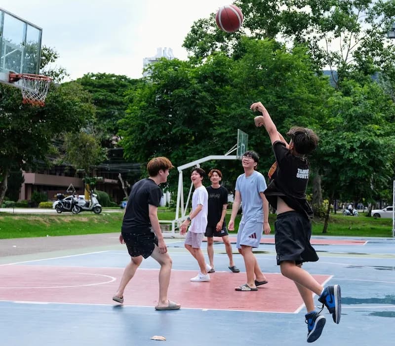 View of Community Basketball Courts in Ton Payom, CM