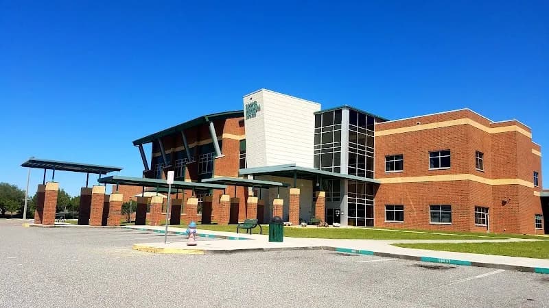 View of Cooper Memorial Library in Clermont, FL