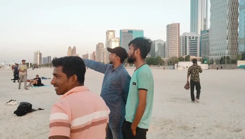 View of Corniche Beach in Abu Dhabi, AUH