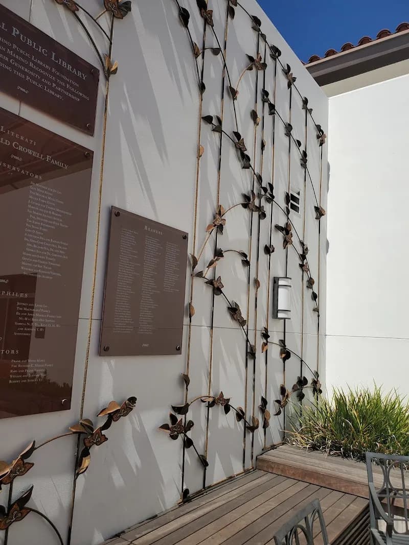 View of Crowell Public Library of the City of San Marino in San Marino, CA