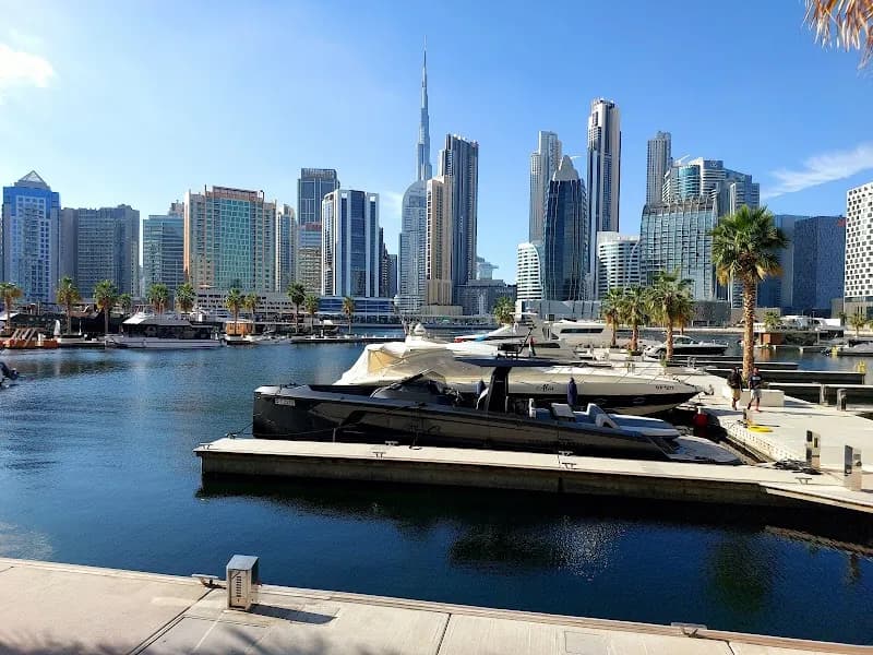 View of D-Marin Marasi Bay Marina in Business Bay, Dubai