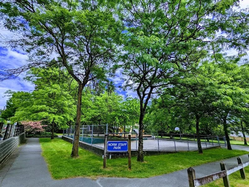 View of David Brown Park in Coquitlam, BC
