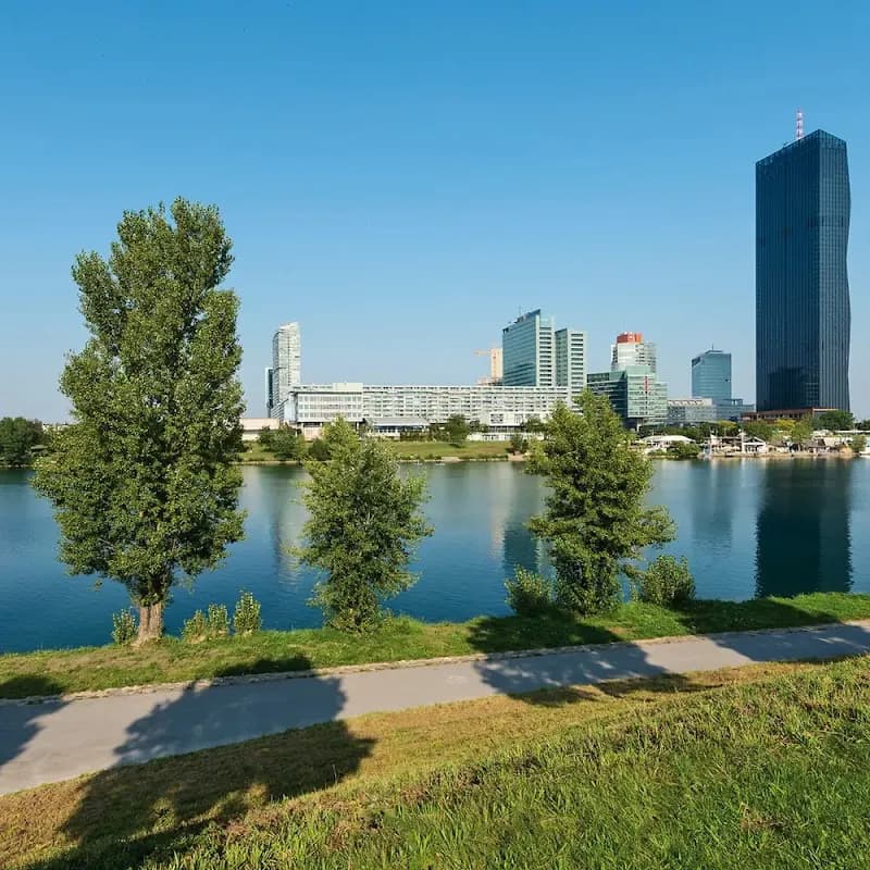 Donauinsel island in Vienna, W