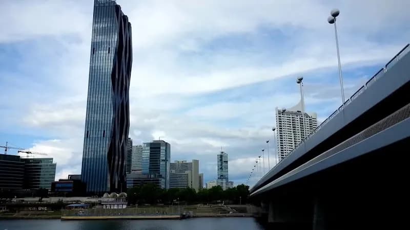 View of Donauinsel in Vienna, W