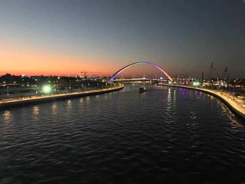 Dubai Water Canal Boardwalk park in Business Bay, Dubai