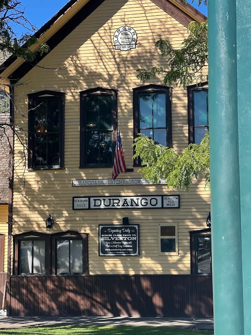 View of Durango & Silverton Narrow Gauge Railroad in Durango, CO