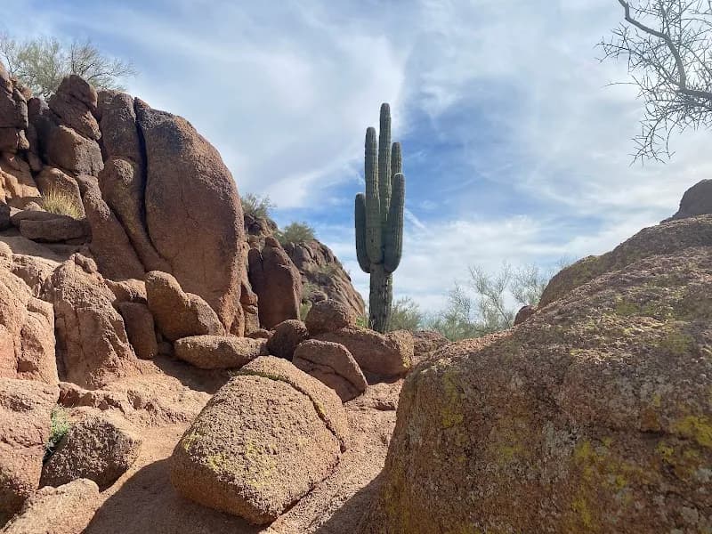 View of Echo Canyon Trailhead in Arcadia, AZ