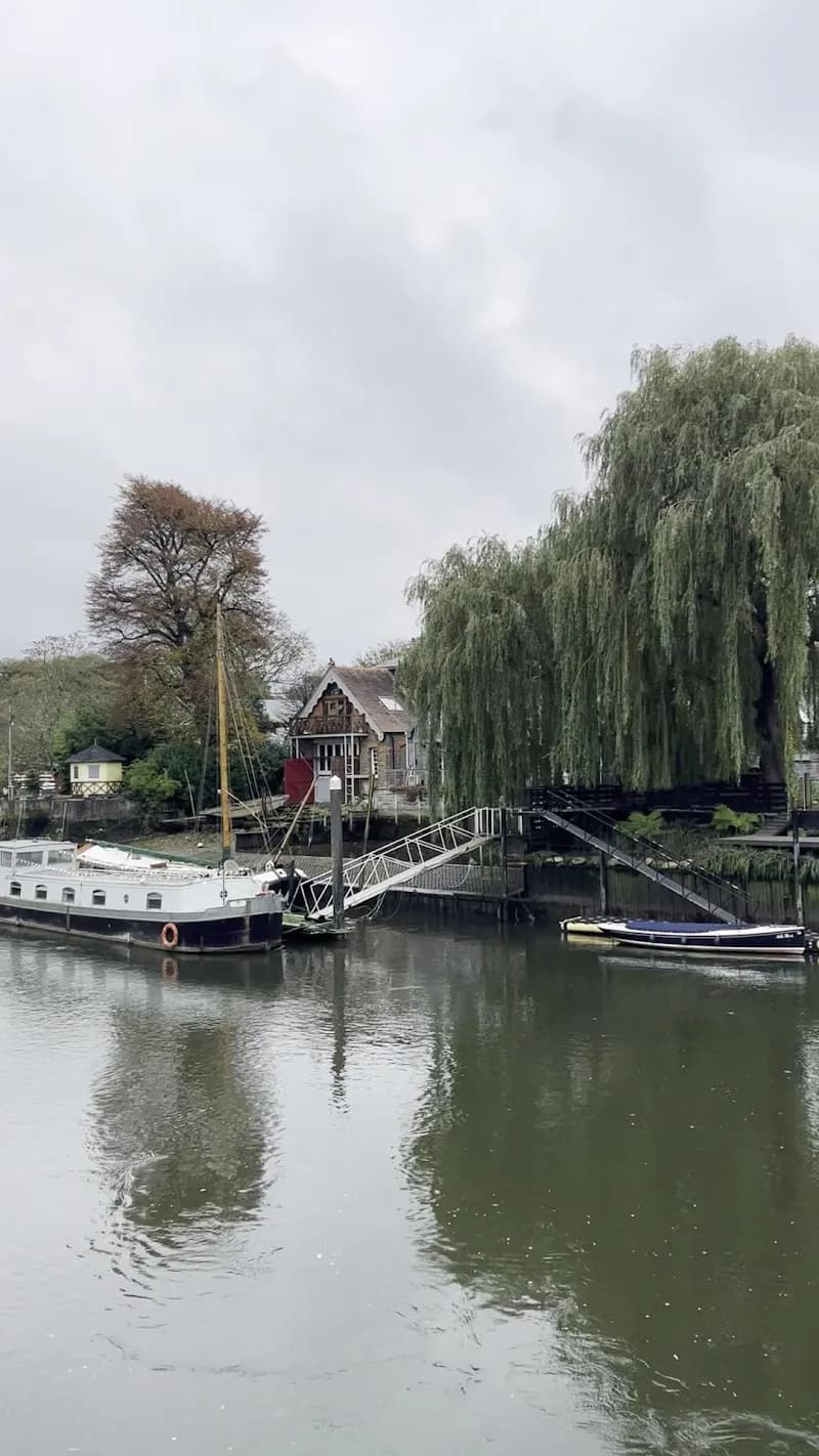 View of Eel Pie Island in Twickenham, London