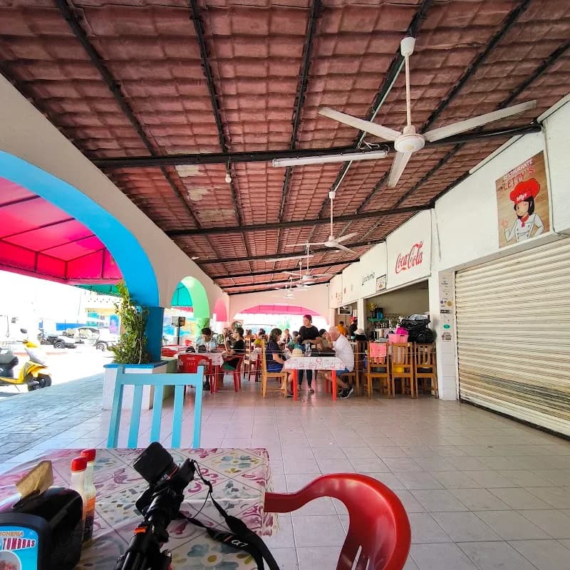 View of El Mercadito Local Market in Isla Mujeres, QR