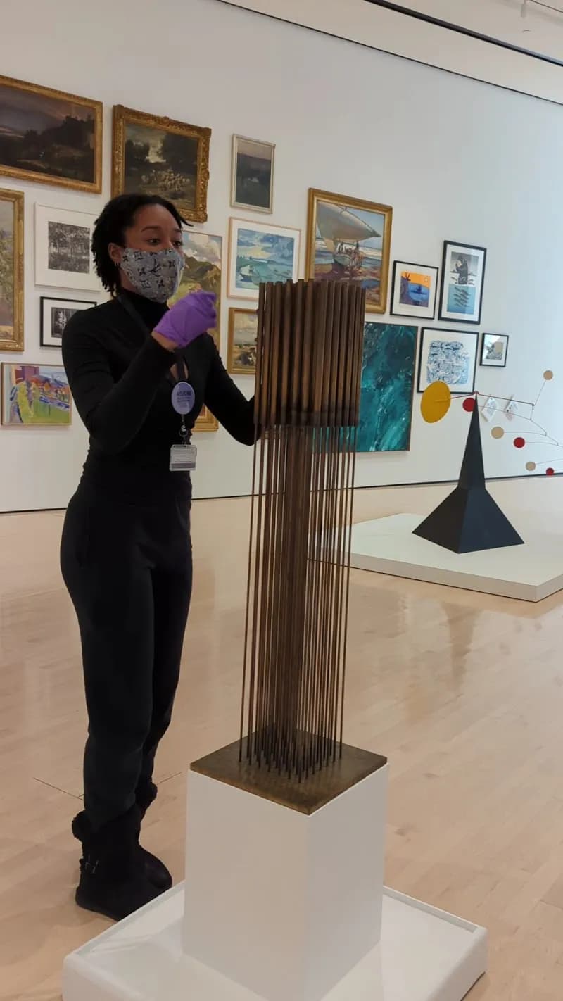 View of Eli and Edythe Broad Art Museum in East Lansing, MI