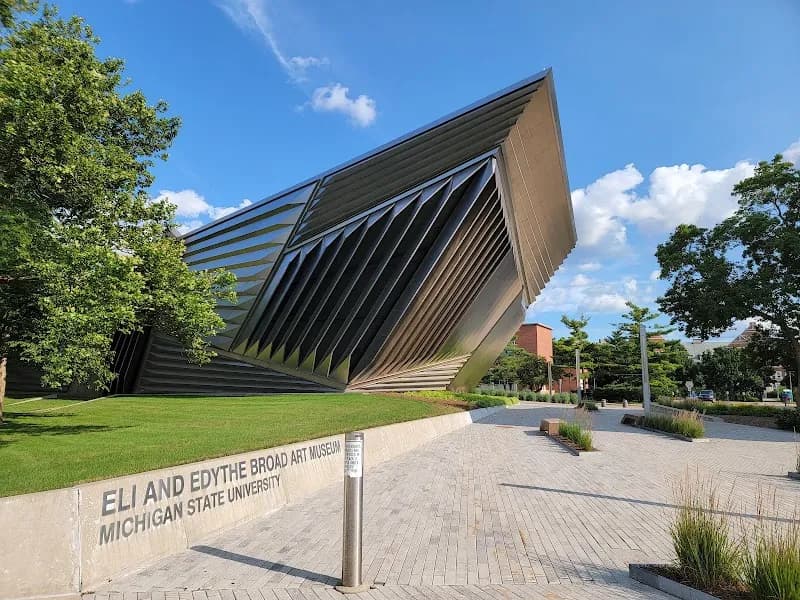 View of Eli and Edythe Broad Art Museum in East Lansing, MI