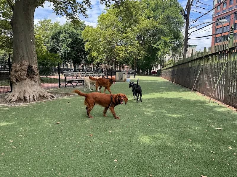 View of Elysian Park in Hoboken, NJ