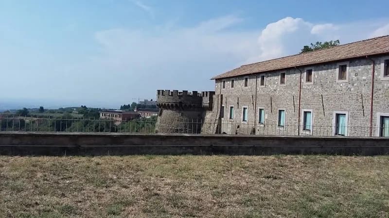 View of Exarchic Greek Monastery of Santa Maria di Grottaferrata in Castelli Romani, Lazio