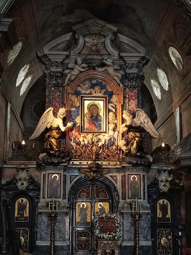 View of Exarchic Greek Monastery of Santa Maria di Grottaferrata in Castelli Romani, Lazio