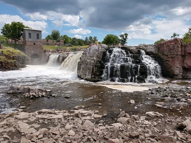 View of Falls Park in Sioux Falls, SD