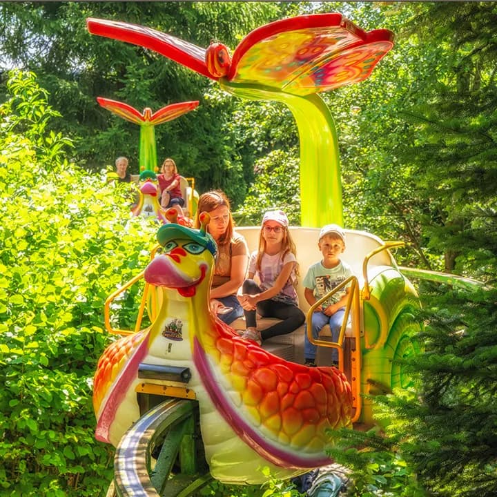 View of Fantasiana Strasswalchen Amusement Park in Seekirchen am Wallersee, Salzburg