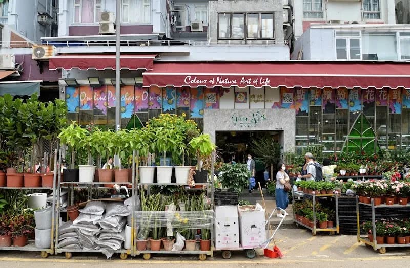 Flower Market Road route in Mong Kok, HK
