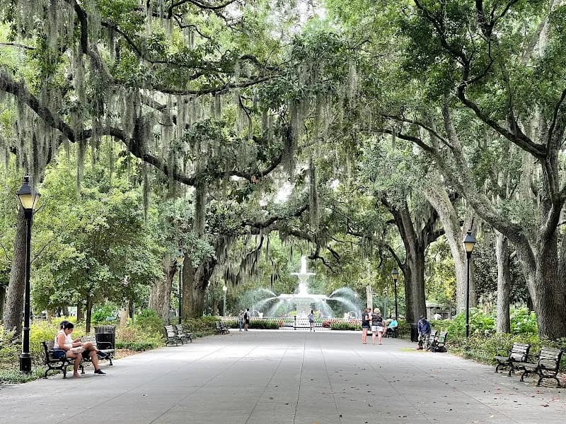 View of Forsyth Park in Savannah, GA