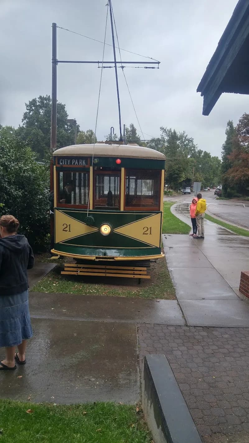 View of Fort Collins Municipal Railway Trolley Depot in Fort Collins, CO