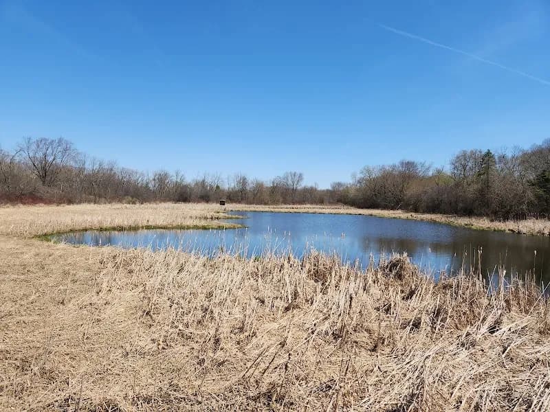 View of Fox River Park Boardwalk in Waukesha, WI