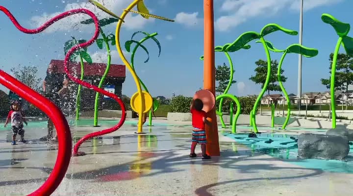 View of Frank Stronach Park in Newmarket, ON