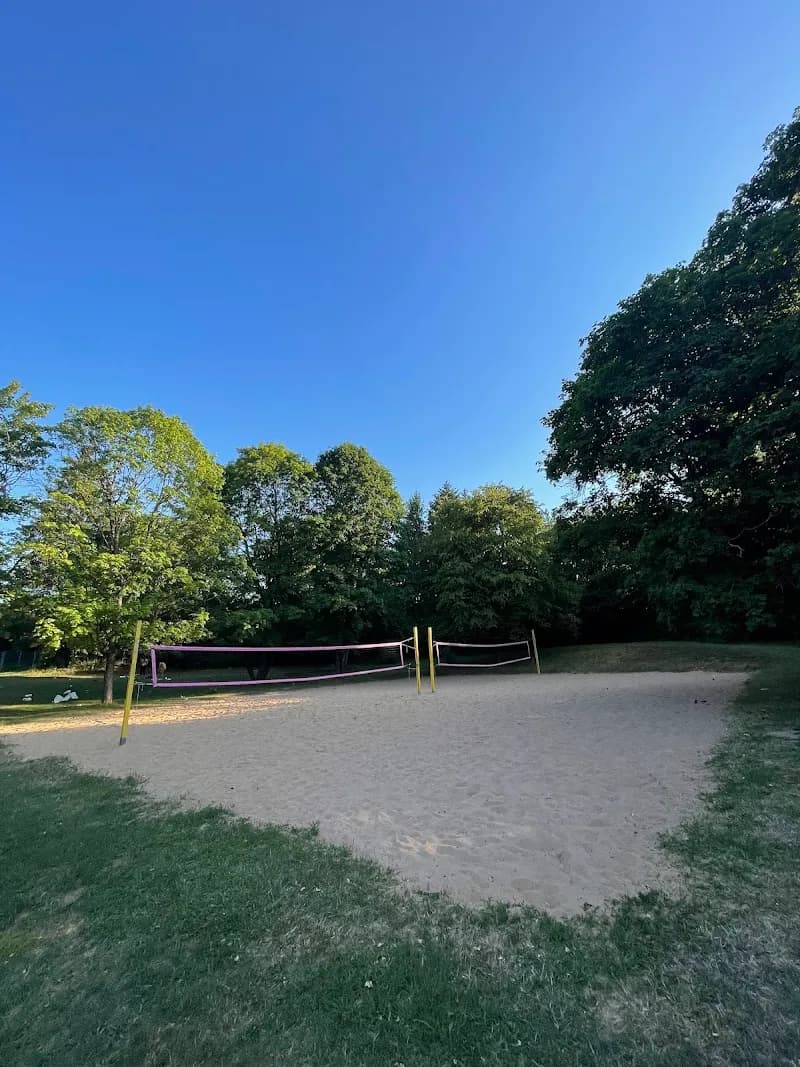 View of Freibad Germering in Gräfelfing, BY