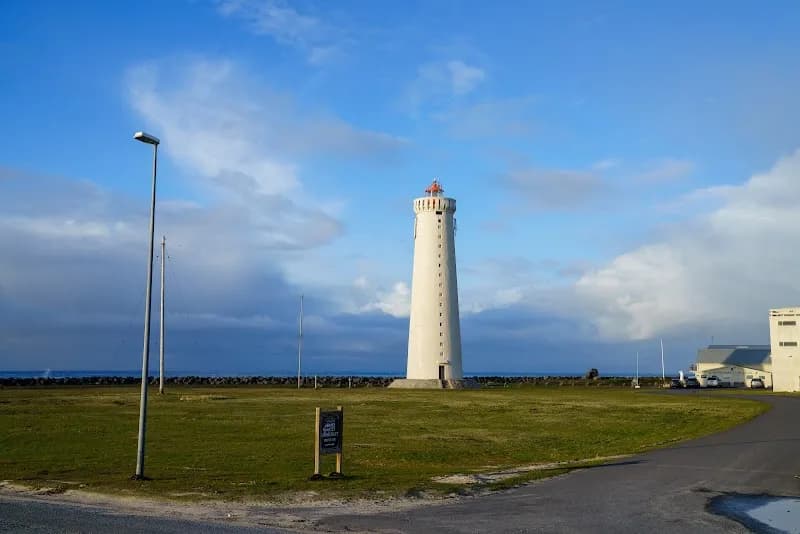 View of Garður Old Lighthouse in Reykjanesbær, CR