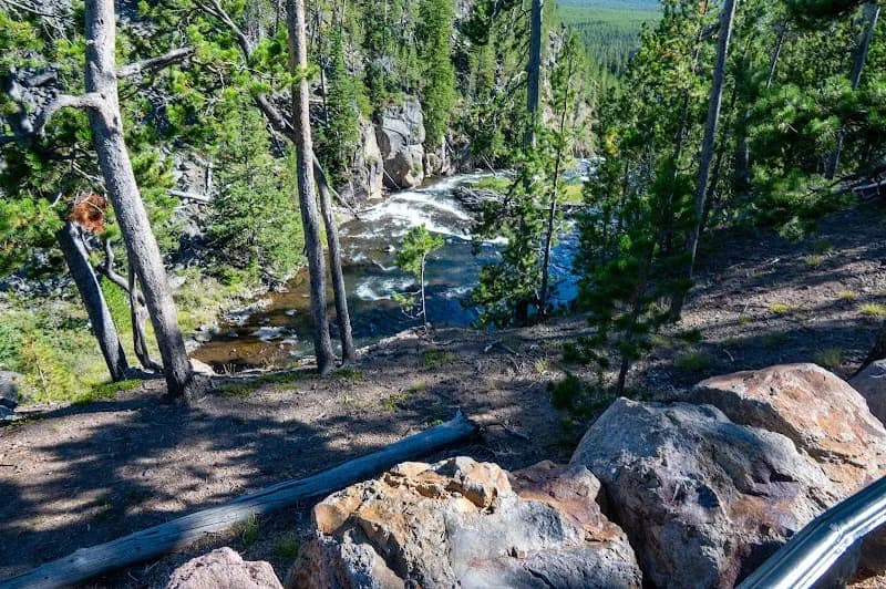 View of Gibbon Falls in West Yellowstone, MT