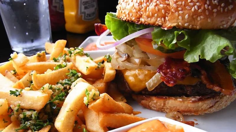 View of Godfather's Burger Lounge in San Mateo, CA