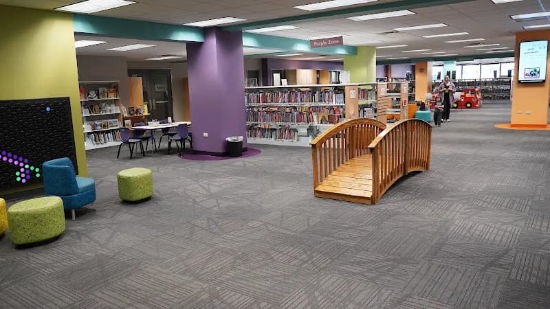 View of Greenwood Public Library in Greenwood, IN