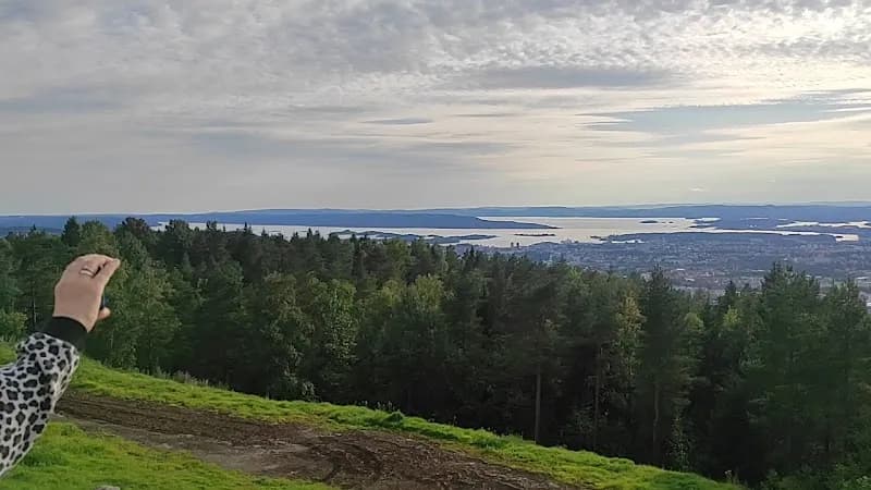 View of Grefsenkollen Viewpoint Trail in Lillomarka, Oslo