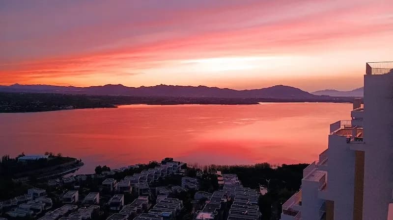 View of Guanting Reservoir Park in Zhangjiakou, Beijing