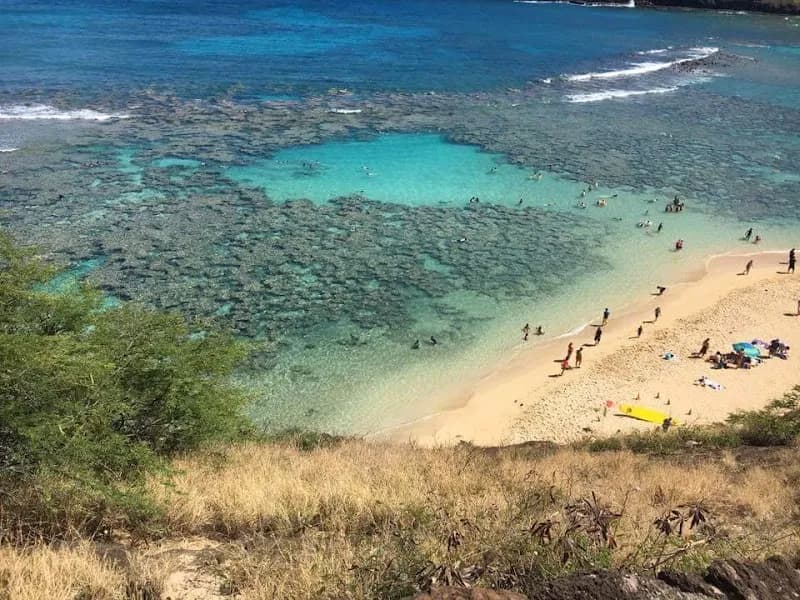 View of Hanauma Bay in Oahu, HI