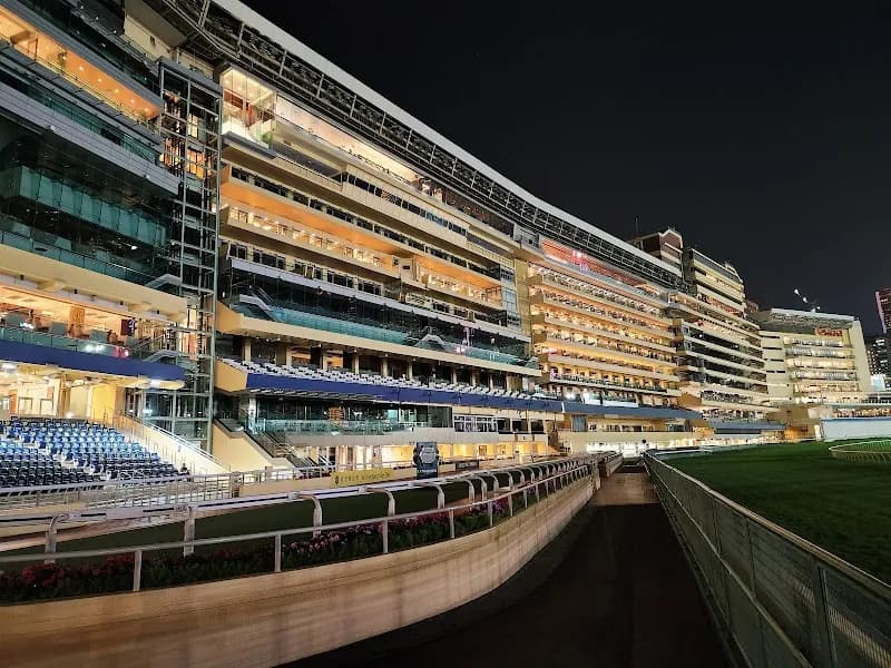 View of Happy Valley Racecourse (nearby viewing areas) in Wan Chai, HK